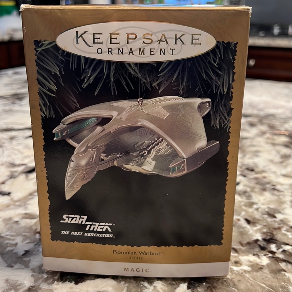 Hallmark keepsake ornament, Star Trek, next generation, Romulan warbird